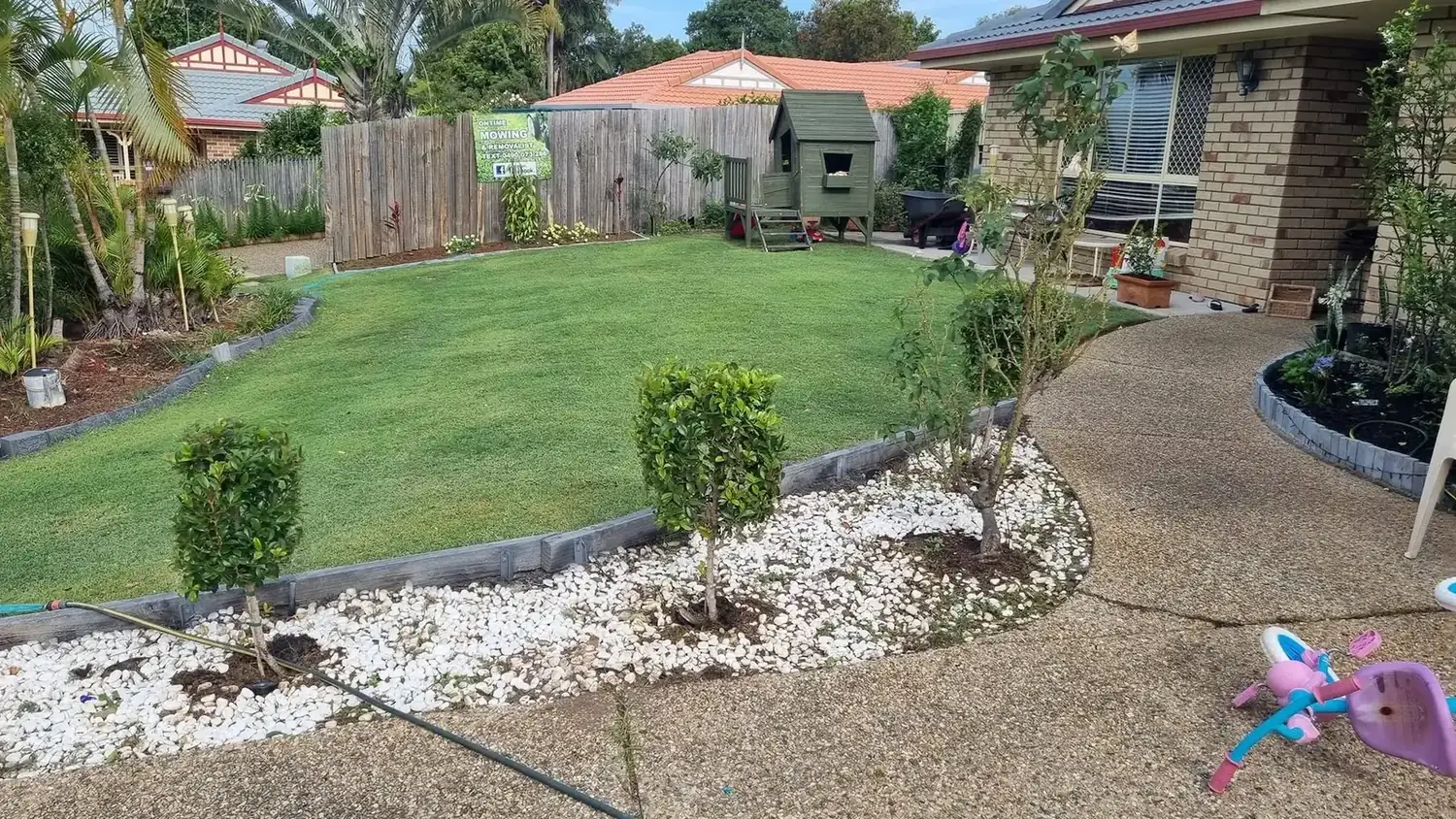 The OnTime crew on a hedging job in Hillcrest