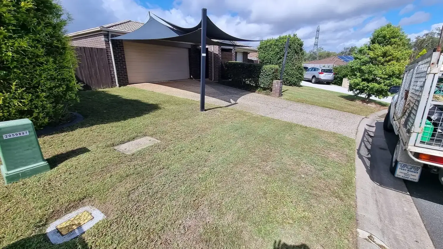 The OnTime crew on a lawn mowing job in Hillcrest