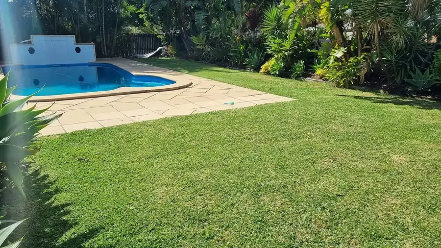 OnTime Landscape & Tree Maintenance carrying out lawn mowing work in Hillcrest