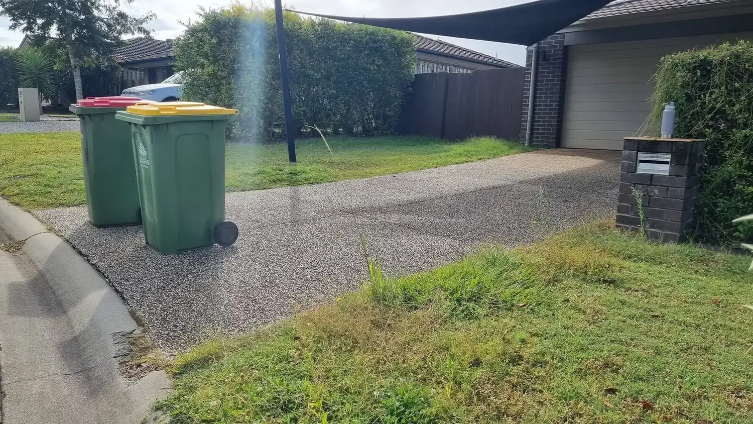 The OnTime crew on a lawn mowing job in Parkinson
